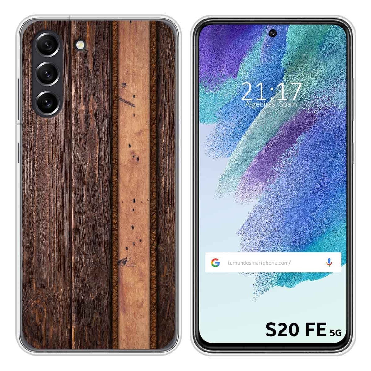 Funda Silicona para Samsung Galaxy S21 FE 5G diseño Madera 05 Dibujos