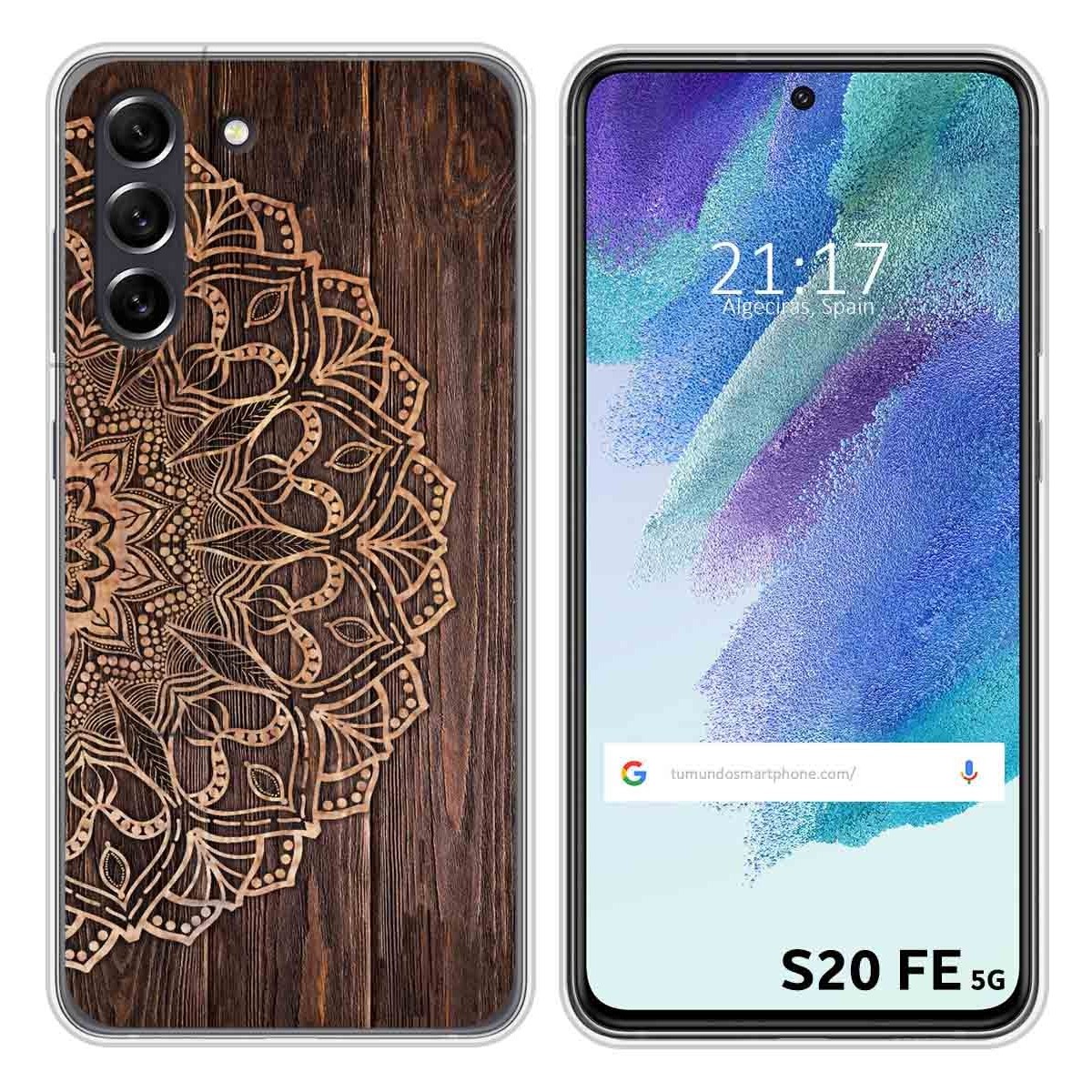 Funda Silicona para Samsung Galaxy S21 FE 5G diseño Madera 06 Dibujos