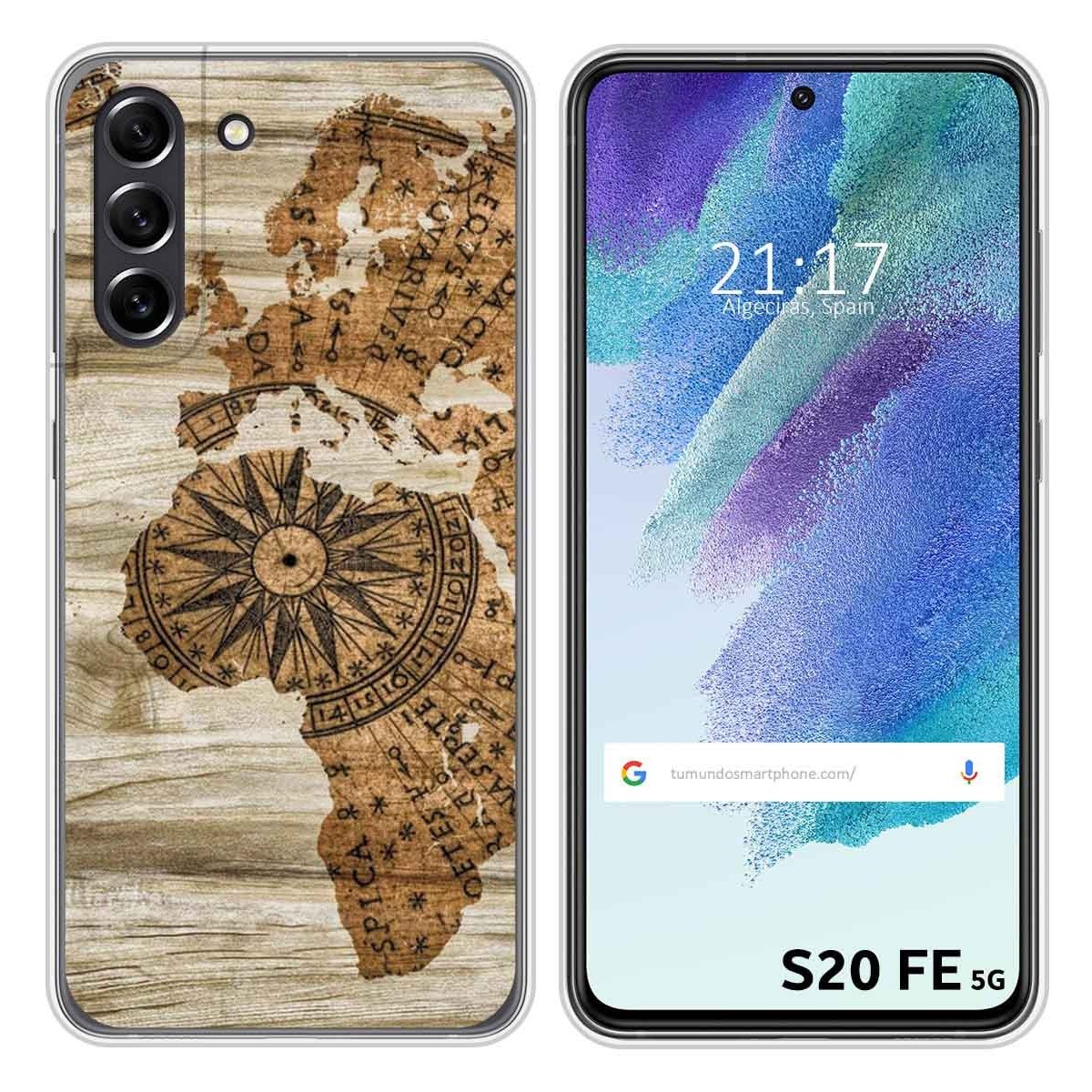 Funda Silicona para Samsung Galaxy S21 FE 5G diseño Madera 07 Dibujos