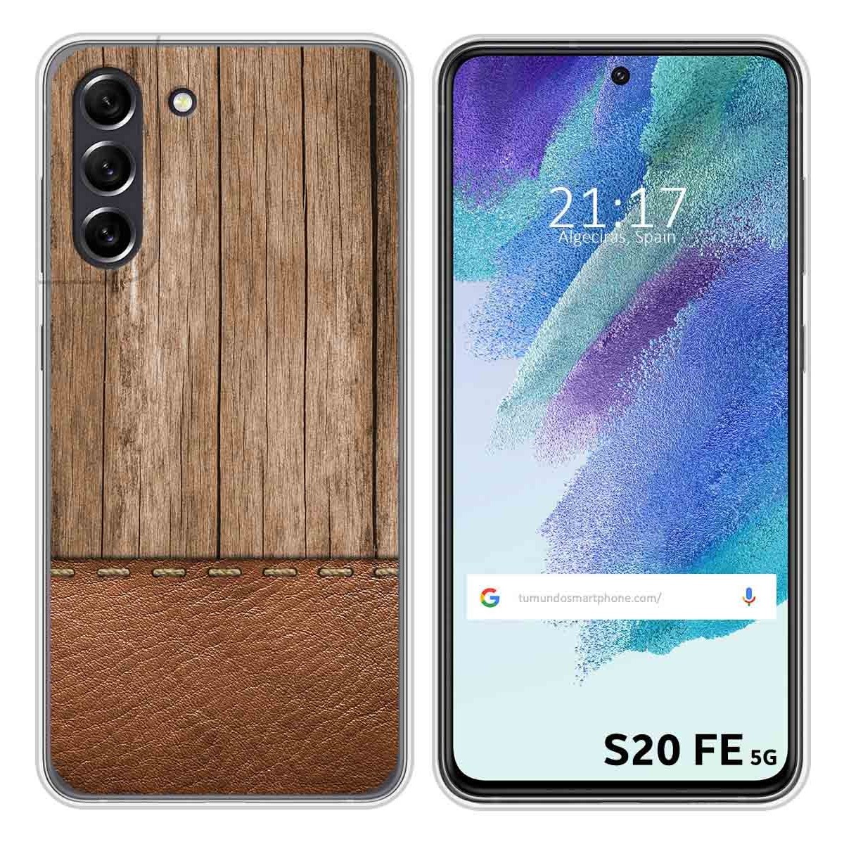 Funda Silicona para Samsung Galaxy S21 FE 5G diseño Madera 09 Dibujos
