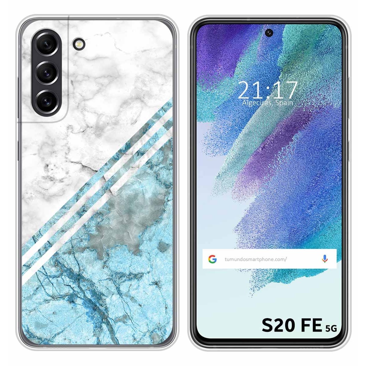 Funda Silicona para Samsung Galaxy S21 FE 5G diseño Mármol 02 Dibujos