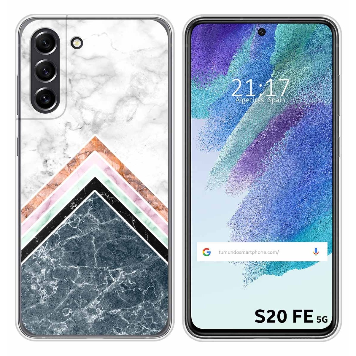 Funda Silicona para Samsung Galaxy S21 FE 5G diseño Mármol 05 Dibujos