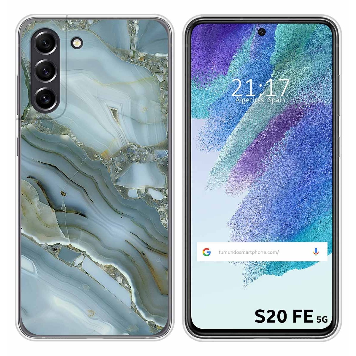 Funda Silicona para Samsung Galaxy S21 FE 5G diseño Mármol 09 Dibujos