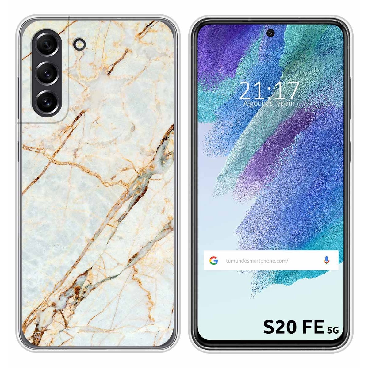 Funda Silicona para Samsung Galaxy S21 FE 5G diseño Mármol 13 Dibujos
