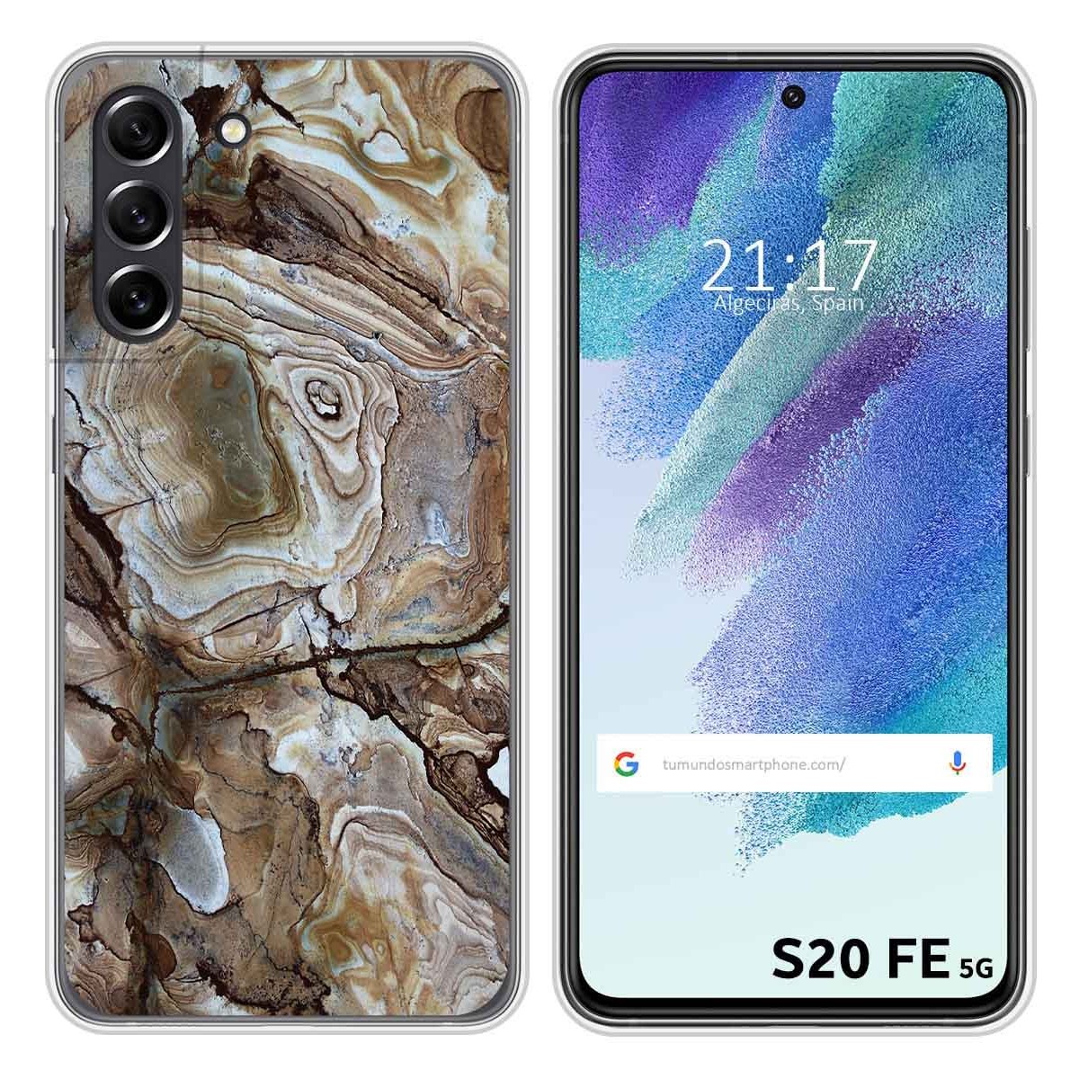 Funda Silicona para Samsung Galaxy S21 FE 5G diseño Mármol 14 Dibujos