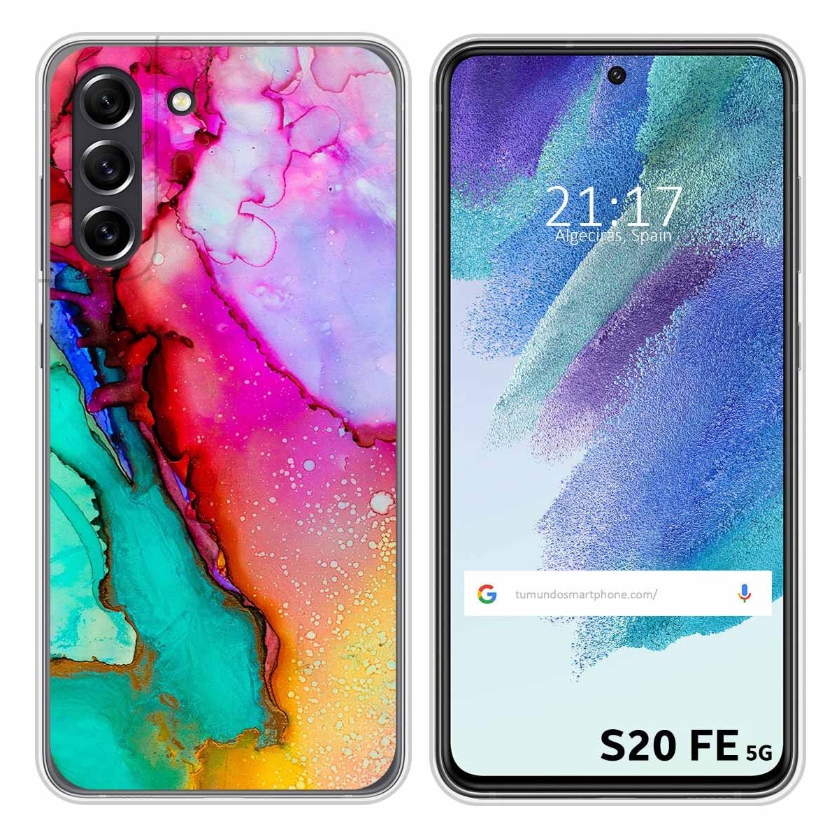 Funda Silicona para Samsung Galaxy S21 FE 5G diseño Mármol 15 Dibujos