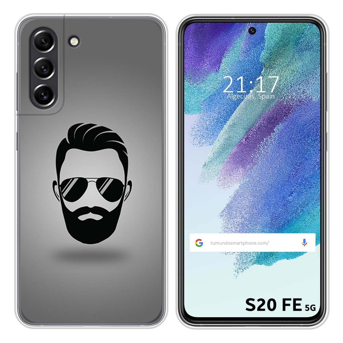Funda Silicona para Samsung Galaxy S21 FE 5G diseño Barba Dibujos