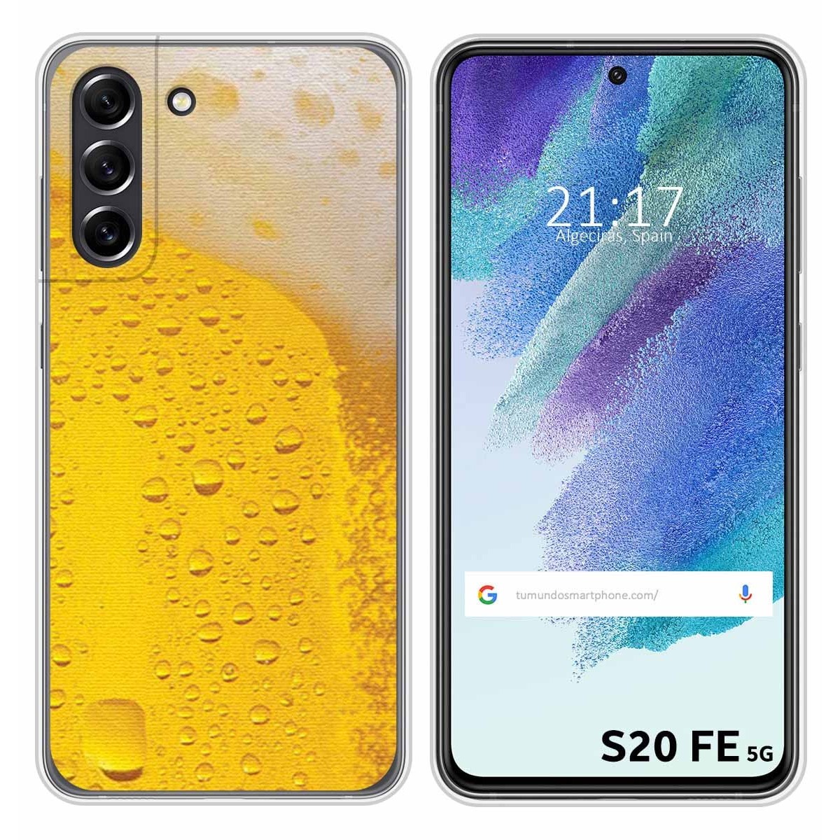 Funda Silicona para Samsung Galaxy S21 FE 5G diseño Cerveza Dibujos