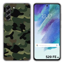 Funda Silicona para Samsung Galaxy S21 FE 5G diseño Camuflaje Dibujos