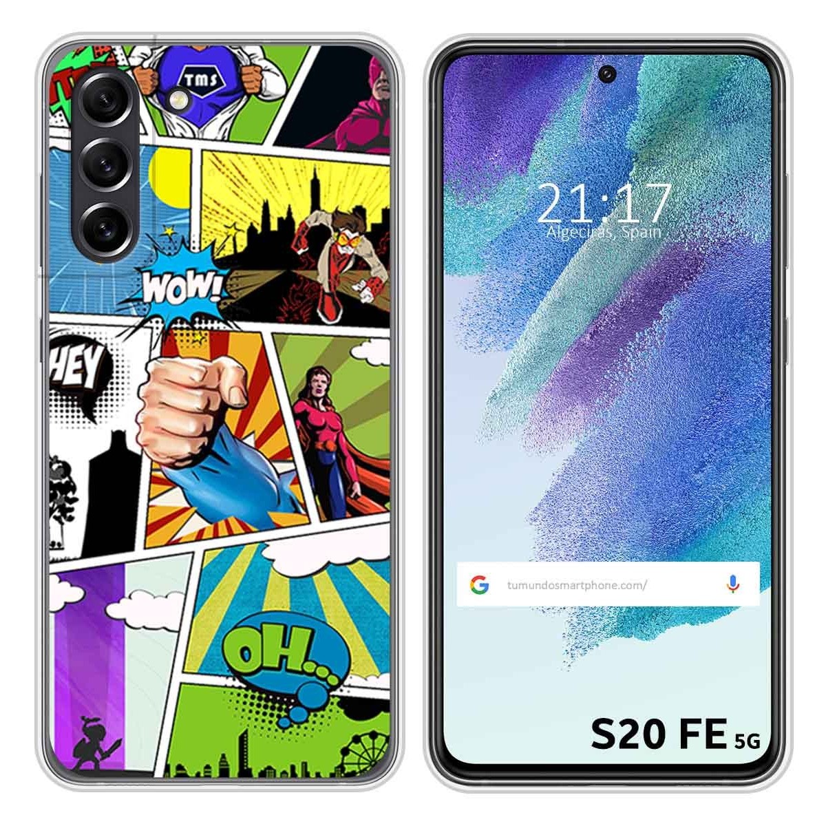 Funda Silicona para Samsung Galaxy S21 FE 5G diseño Comic Dibujos