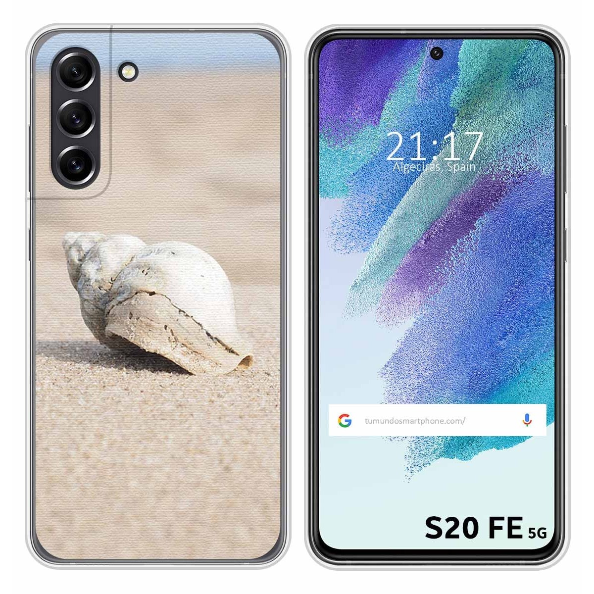 Funda Silicona para Samsung Galaxy S21 FE 5G diseño Concha Dibujos