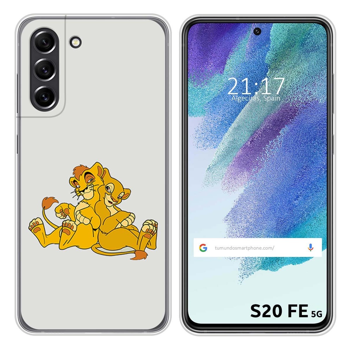 Funda Silicona para Samsung Galaxy S21 FE 5G diseño Leones Dibujos
