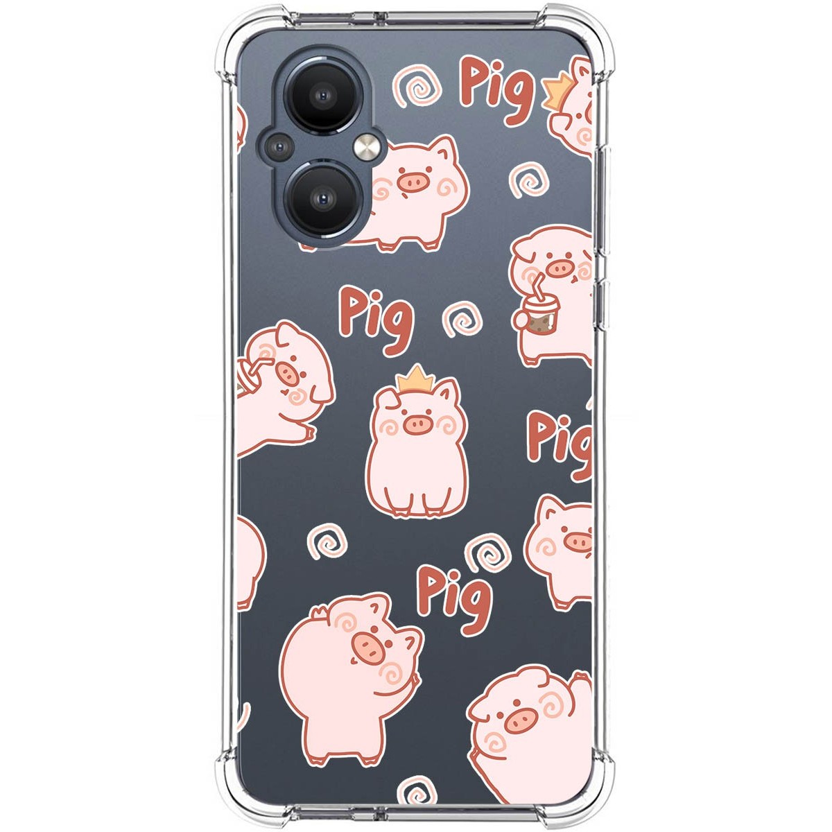 Funda Silicona Antigolpes para OnePlus Nord N20 5G diseño Cerdos Dibujos