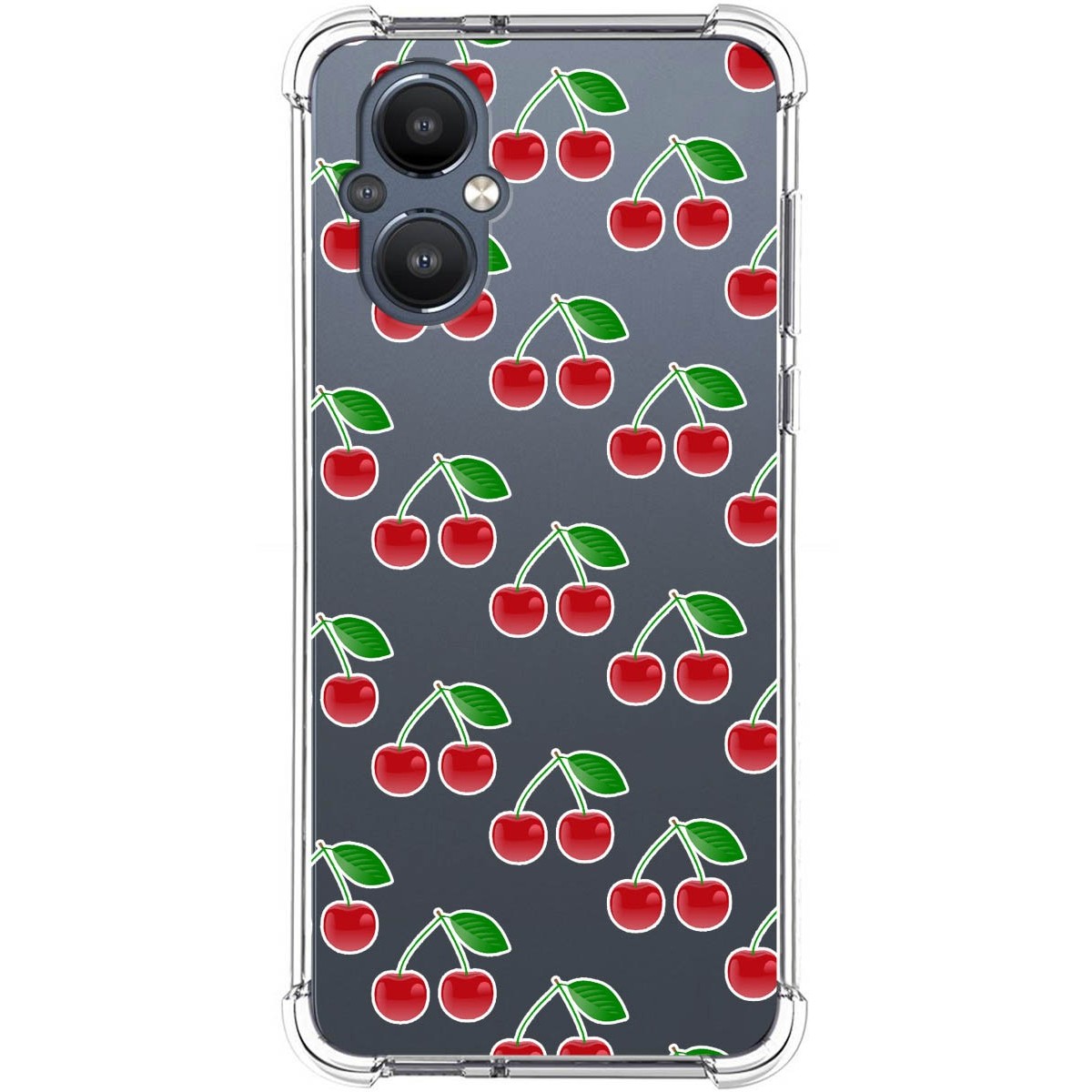 Funda Silicona Antigolpes para OnePlus Nord N20 5G diseño Cerezas Dibujos