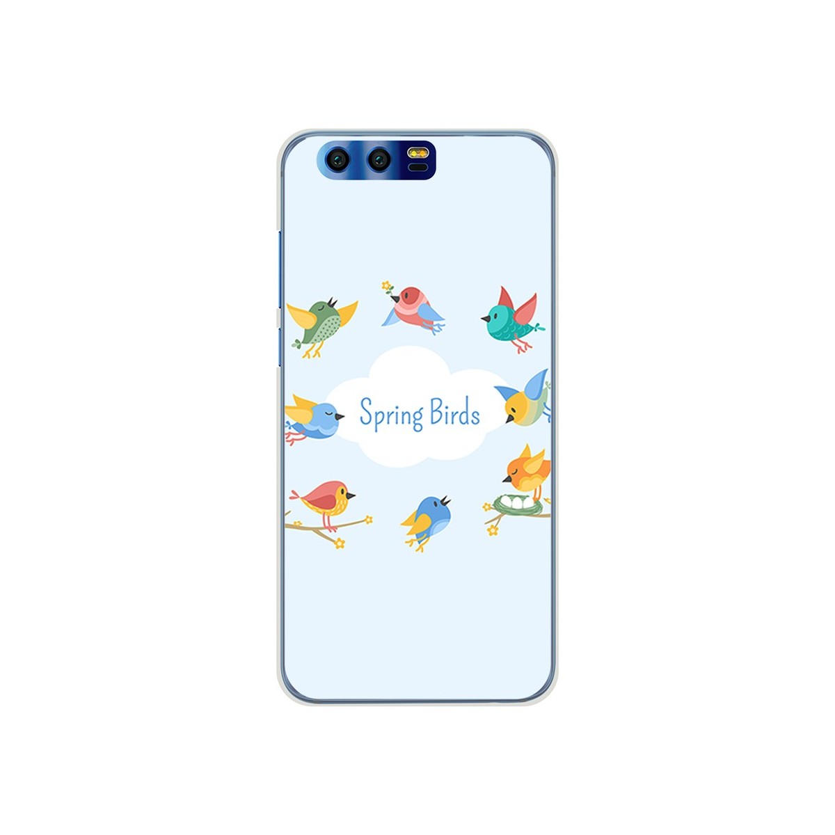 Funda Gel Tpu para Huawei Honor 9 Diseño Spring Birds Dibujos