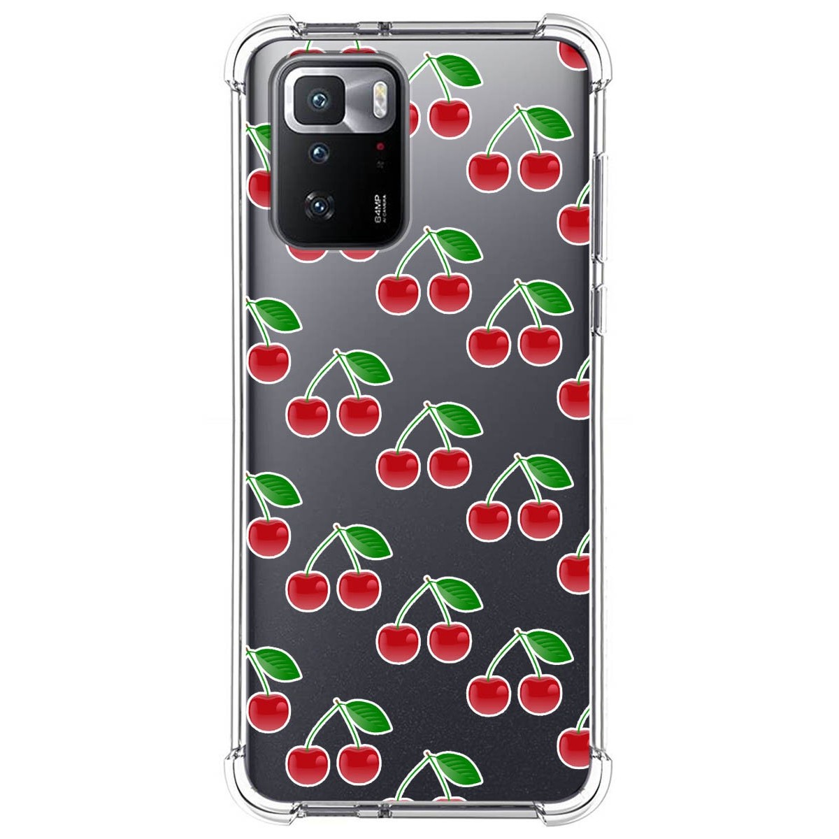 Funda Silicona Antigolpes para Xiaomi POCO X3 GT 5G diseño Cerezas Dibujos