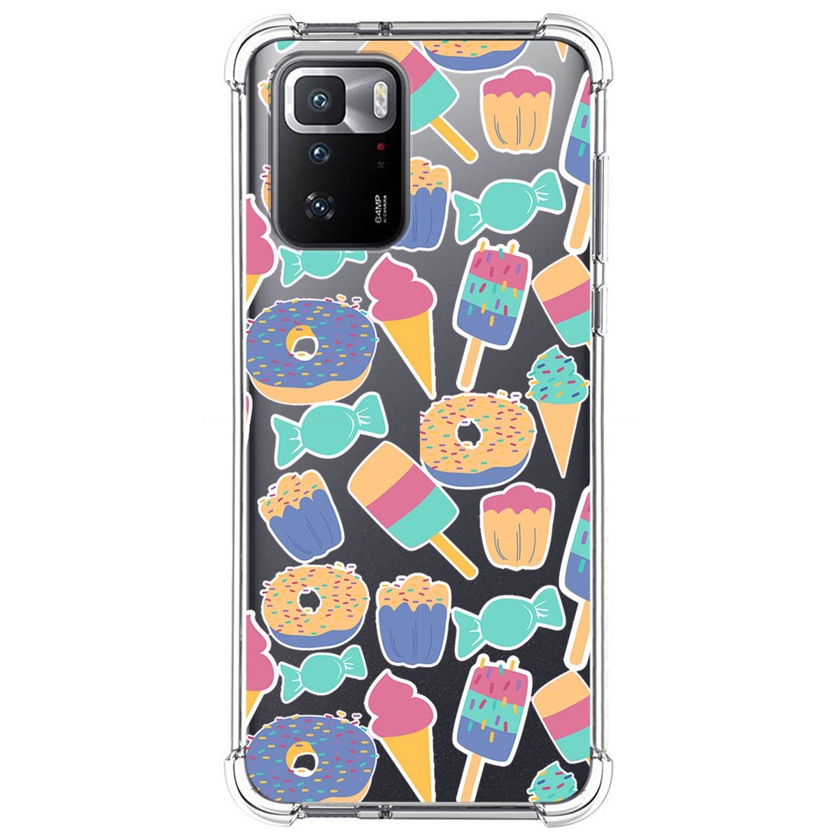 Funda Silicona Antigolpes para Xiaomi POCO X3 GT 5G diseño Dulces 02 Dibujos