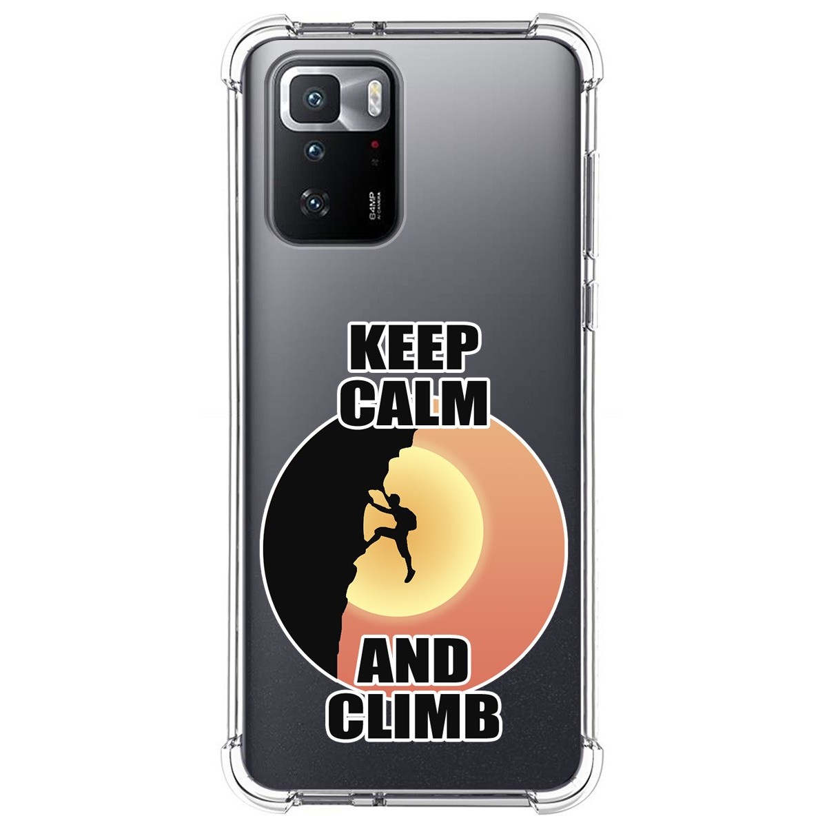 Funda Silicona Antigolpes para Xiaomi POCO X3 GT 5G diseño Hombre Escalada Dibujos