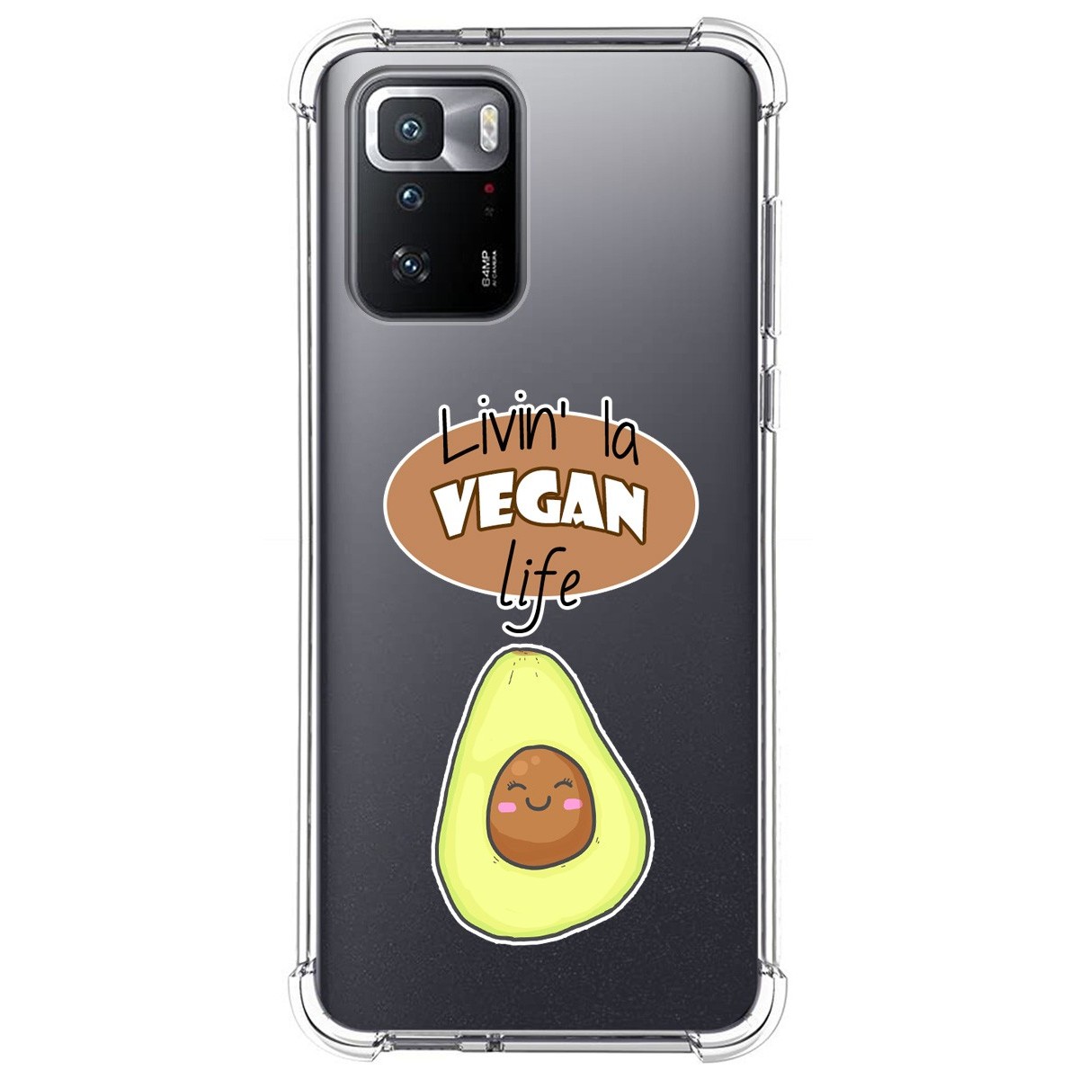 Funda Silicona Antigolpes para Xiaomi POCO X3 GT 5G diseño Vegan Life Dibujos