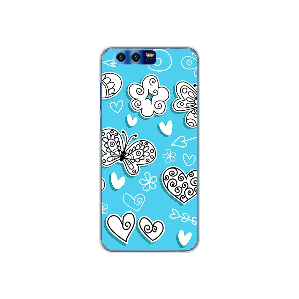 Funda Gel Tpu para Huawei Honor 9 Diseño Mariposas Dibujos