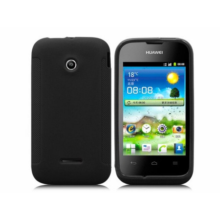 Funda Gel Tpu Huawei Ascend Y210 Color Negra Mate