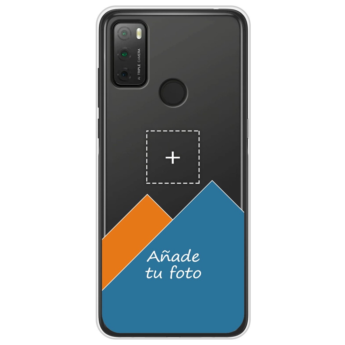 Personaliza tu Funda Silicona Gel Tpu Transparente con tu Fotografia para TCL 20Y Dibujo Personalizada