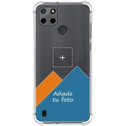 Personaliza tu Funda Silicona AntiGolpes Transparente con tu Fotografía para Realme C21Y / C25Y Dibujo Personalizada