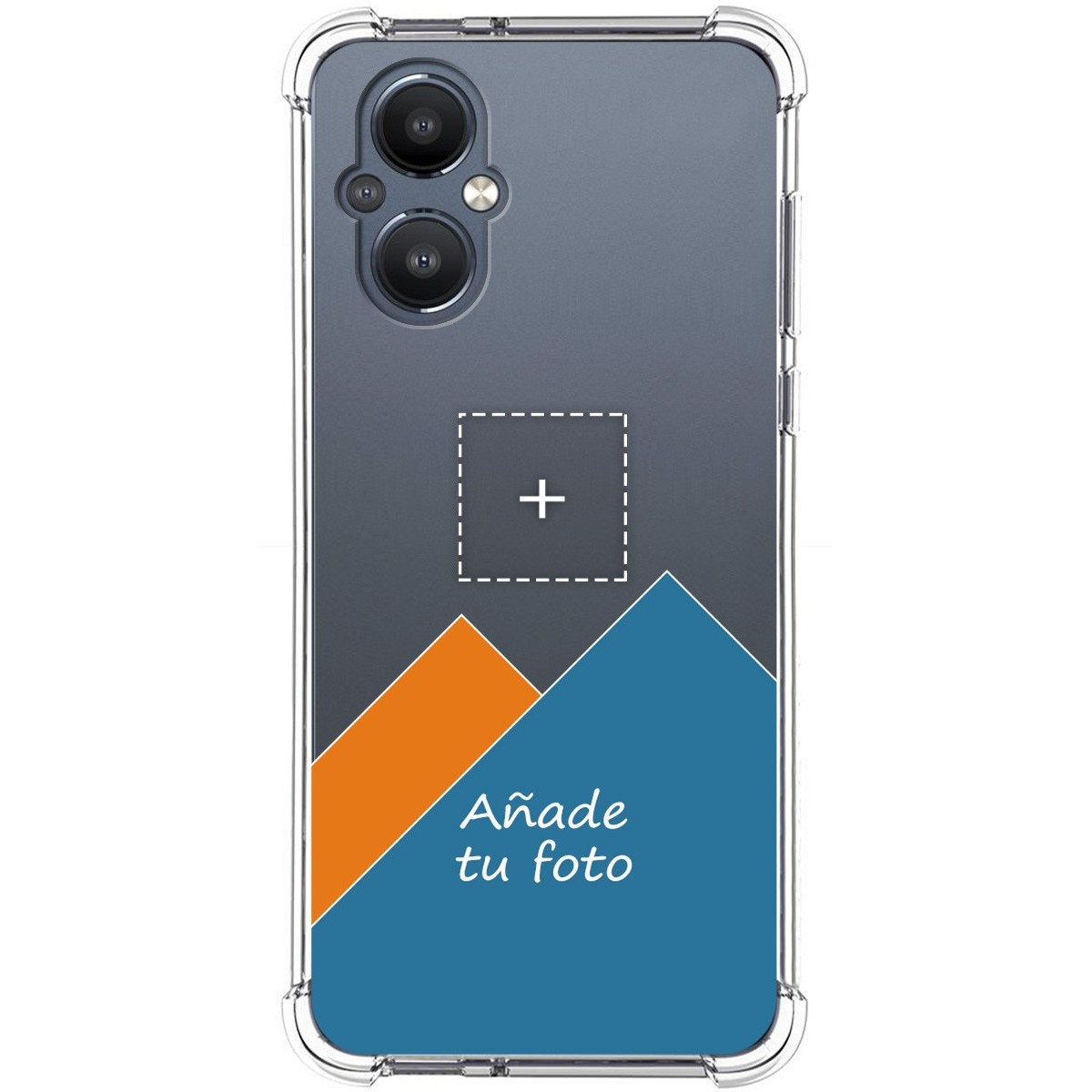Personaliza tu Funda Silicona AntiGolpes Transparente con tu Fotografía para OnePlus Nord N20 5G Dibujo Personalizada