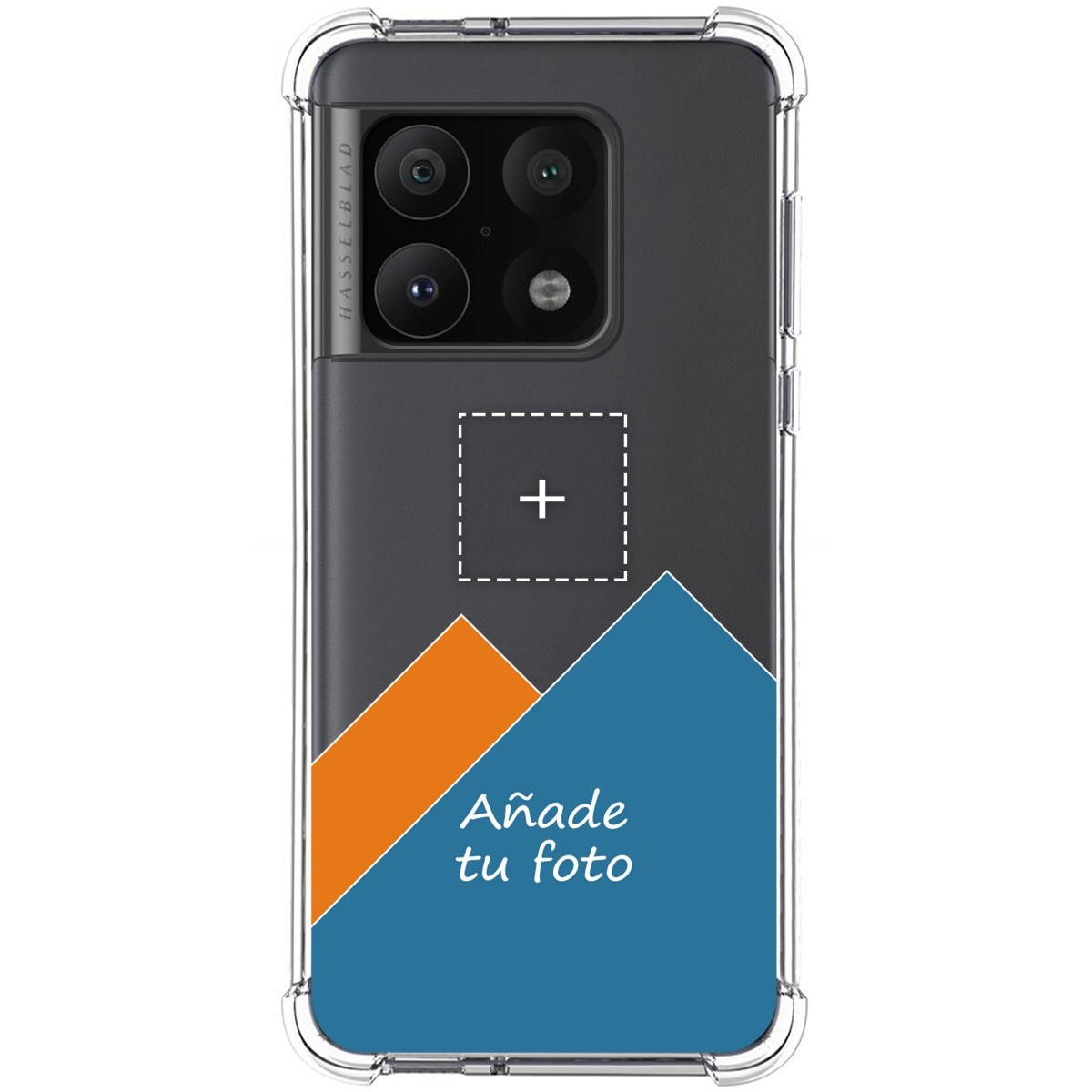 Personaliza tu Funda Silicona AntiGolpes Transparente con tu Fotografía para OnePlus 10 Pro 5G Dibujo Personalizada