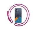 Personaliza tu Funda Colgante Transparente para OnePlus Nord N20 5G con Cordon Rosa Fucsia Dibujo Personalizada