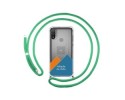 Personaliza tu Funda Colgante Transparente para Motorola Moto E20 con Cordon Verde Agua Dibujo Personalizada