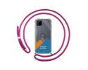 Personaliza tu Funda Colgante Transparente para Realme C11 2021 con Cordon Rosa Fucsia Dibujo Personalizada