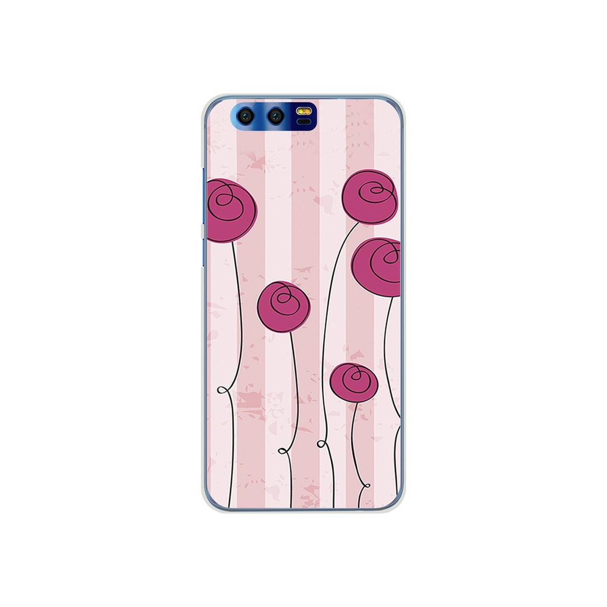 Funda Gel Tpu para Huawei Honor 9 Diseño Flores Vintage Dibujos