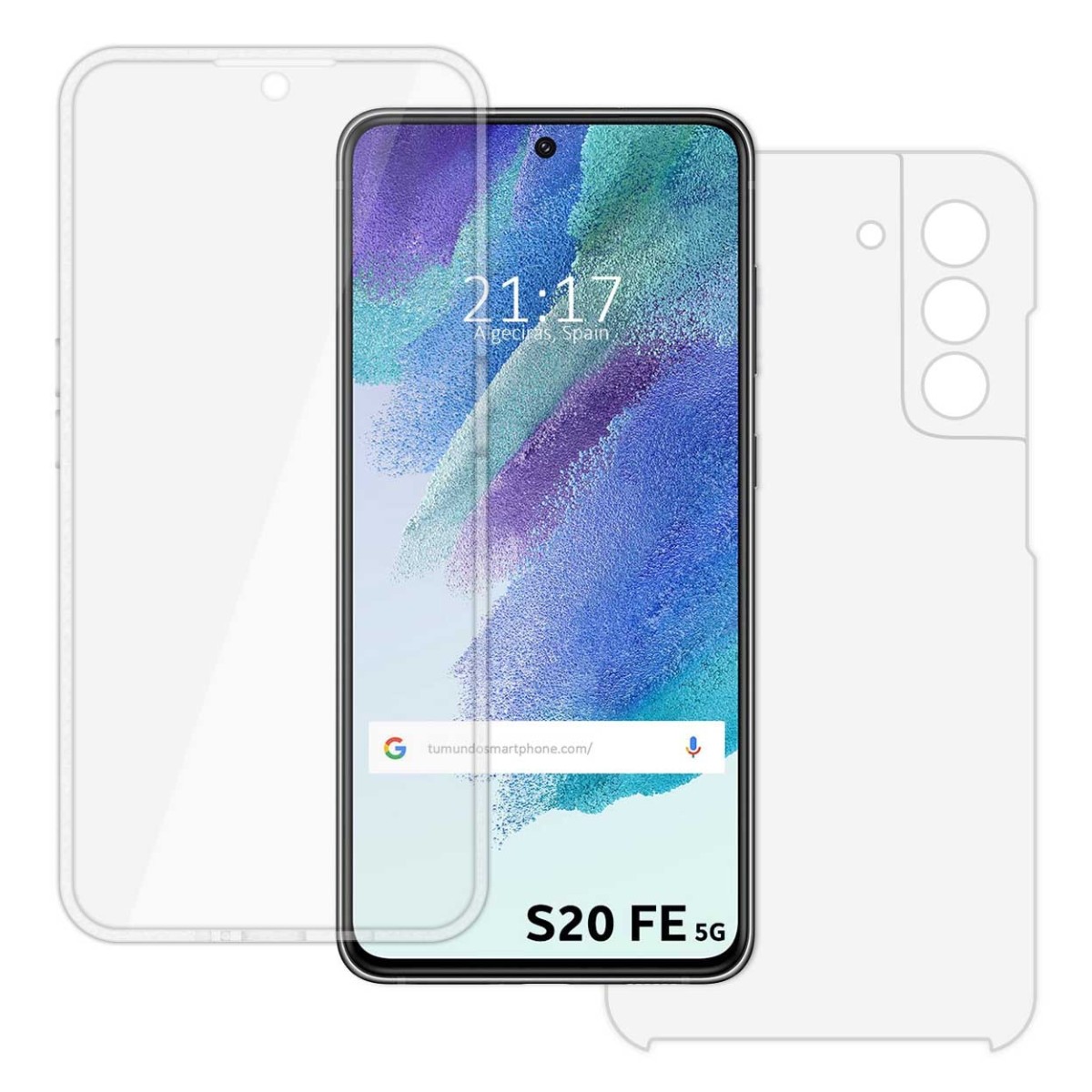 Funda Doble Transparente Pc + Tpu Full Body 360 para Samsung Galaxy S21 FE 5G