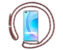 Funda Colgante Transparente para Huawei Honor 50 Lite 5G / Huawei Nova 8i con Cordon Rosa / Dorado