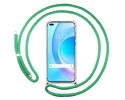 Funda Colgante Transparente para Huawei Honor 50 Lite 5G / Huawei Nova 8i con Cordon Verde Agua