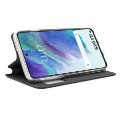 Funda Libro Soporte con Ventana para Samsung Galaxy S21 FE 5G color Negra 2