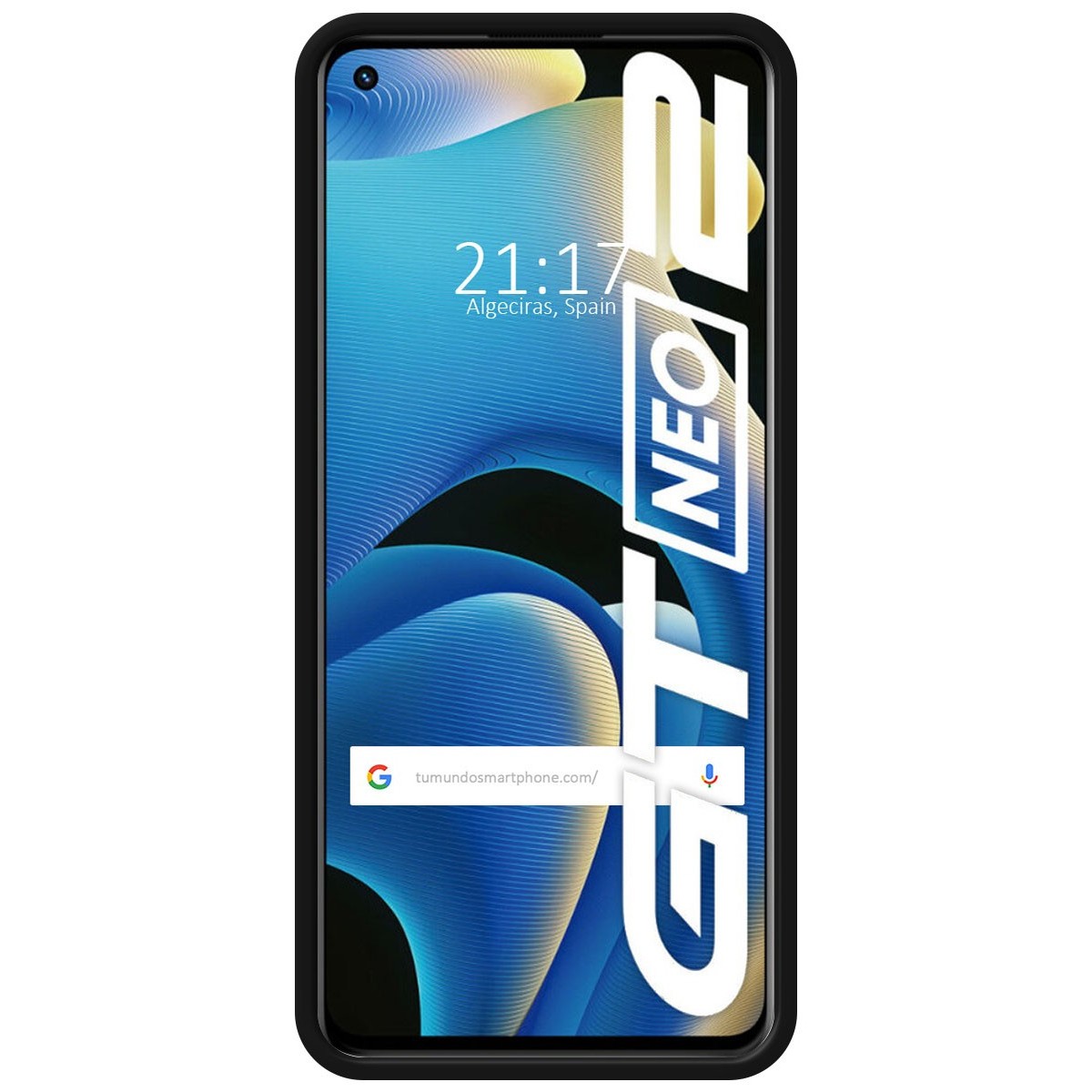 Funda Silicona Líquida Ultra Suave para Realme GT NEO 2 5G color Negra