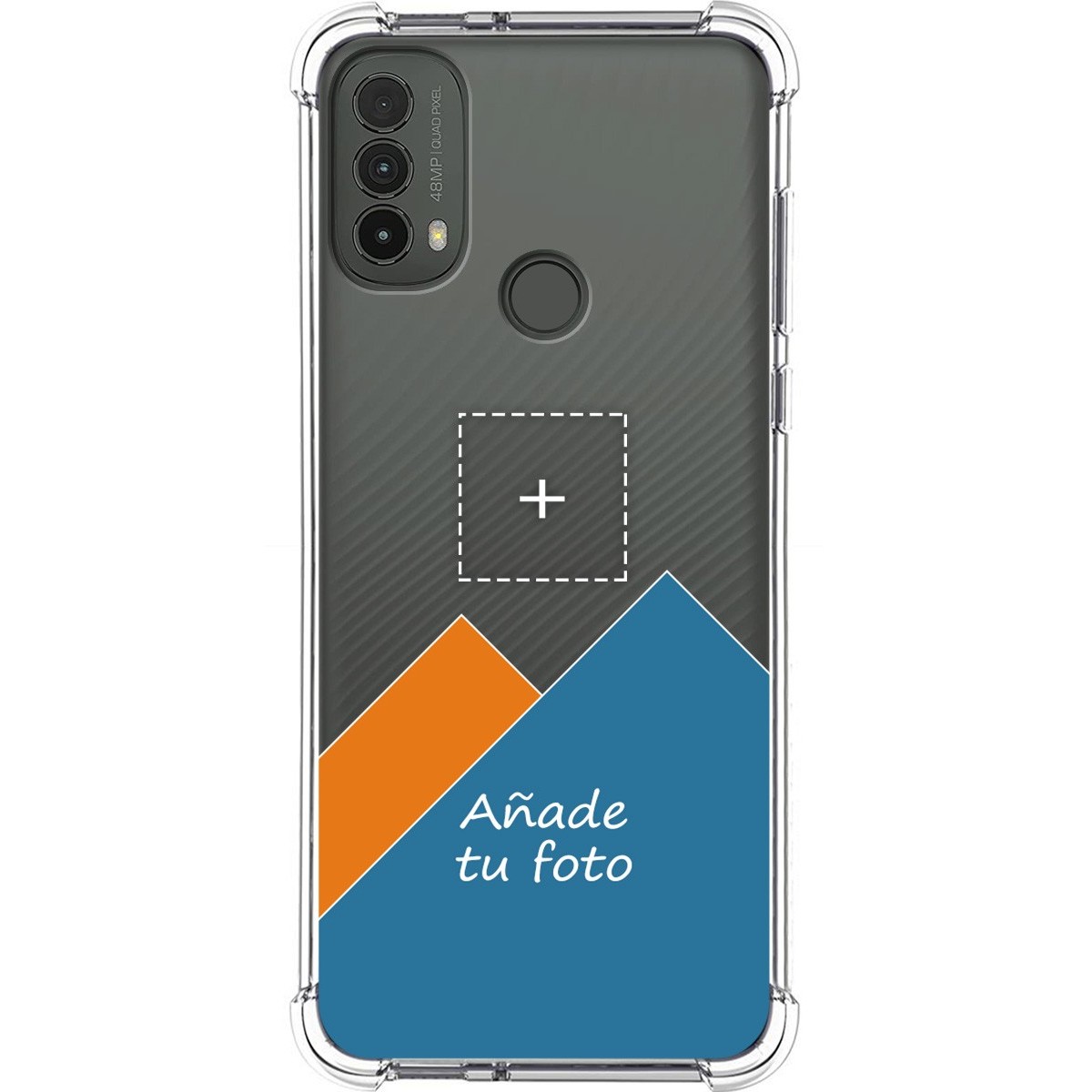 Personaliza tu Funda Silicona AntiGolpes Transparente con tu Fotografía para Motorola Moto E40 Dibujo Personalizada