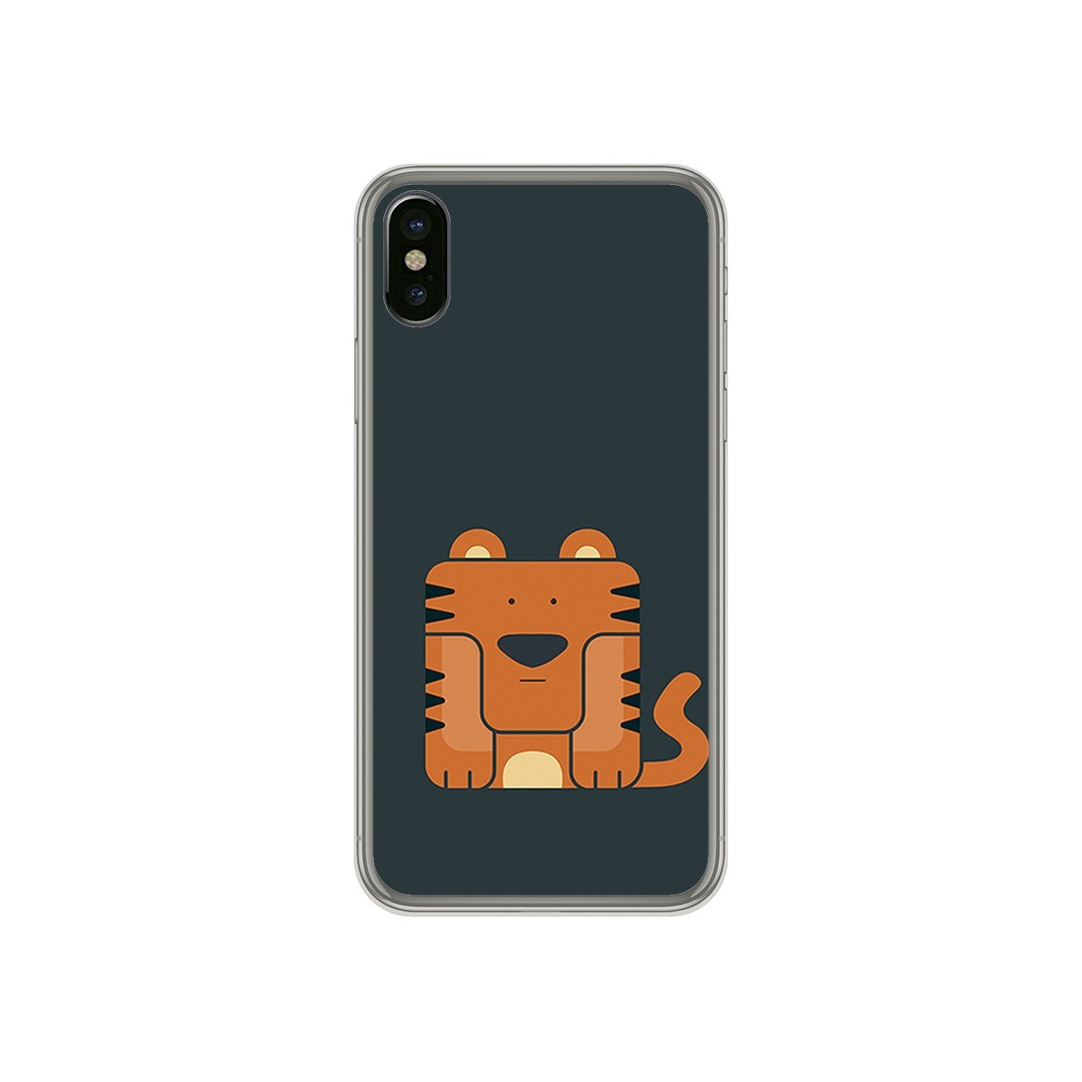 Funda Gel Tpu para Iphone X / XS Diseño Tigre Dibujos