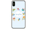 Funda Gel Tpu para Iphone X / XS Diseño Spring Birds Dibujos