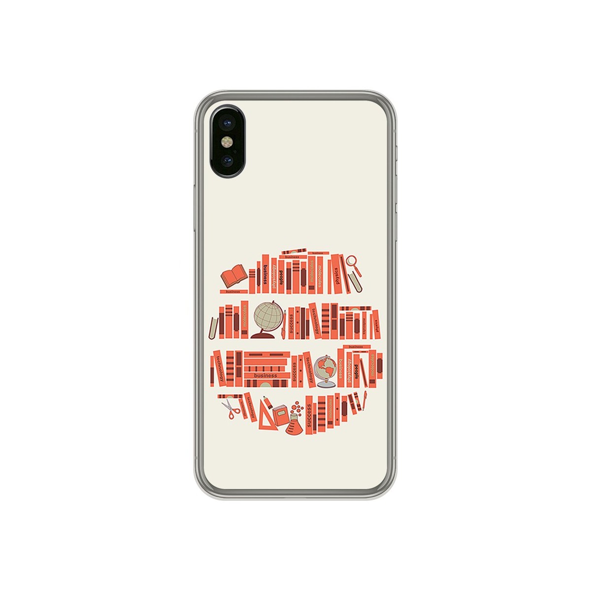 Funda Gel Tpu para Iphone X / XS Diseño Mundo Libro Dibujos