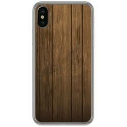 Funda Gel Tpu para Iphone X / XS Diseño Madera Dibujos