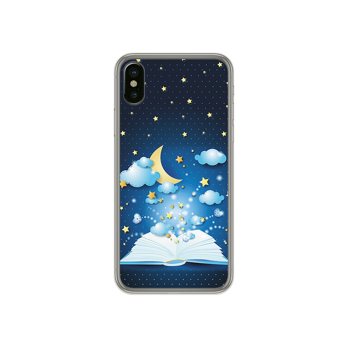 Funda Gel Tpu para Iphone X / XS Diseño Libro Cuentos Dibujos