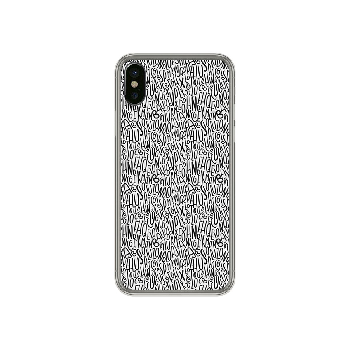 Funda Gel Tpu para Iphone X / XS Diseño Letras Dibujos
