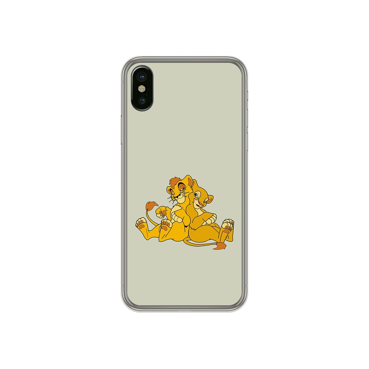 Funda Gel Tpu para Iphone X / XS Diseño Leones Dibujos