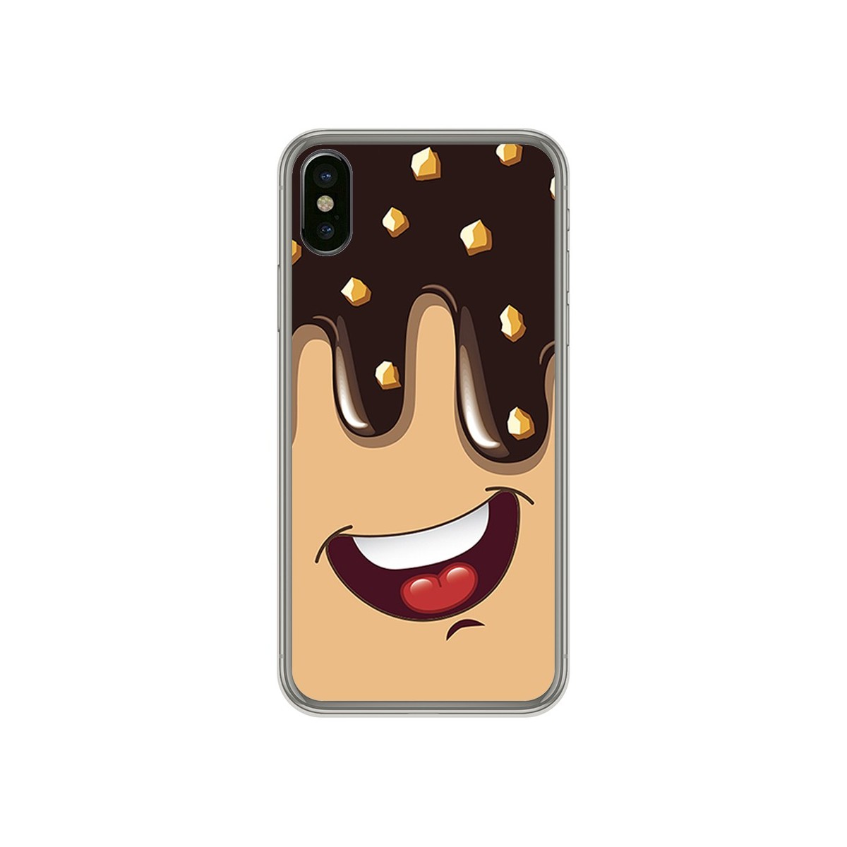 Funda Gel Tpu para Iphone X / XS Diseño Helado Chocolate Dibujos