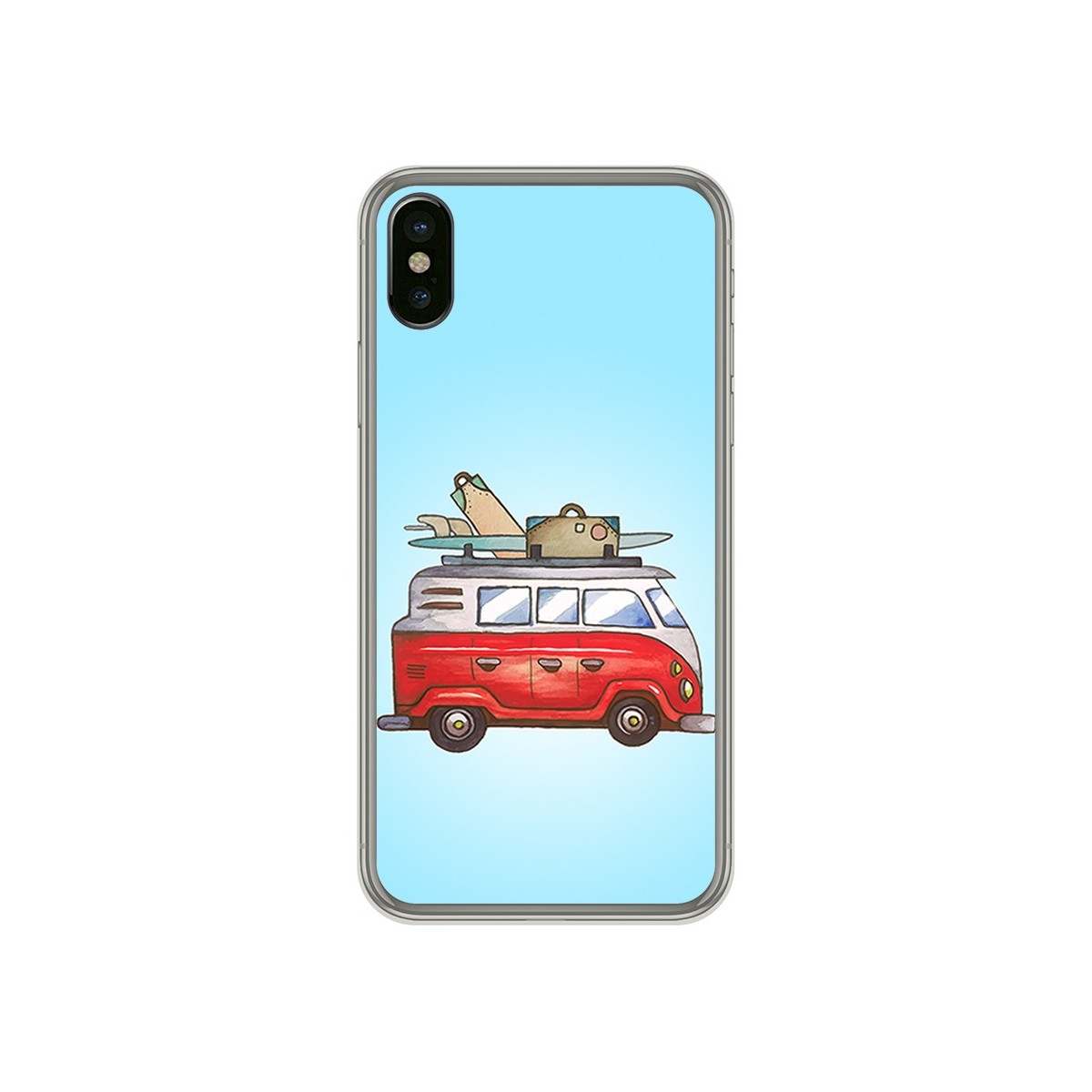 Funda Gel Tpu para Iphone X / XS Diseño Furgoneta Dibujos