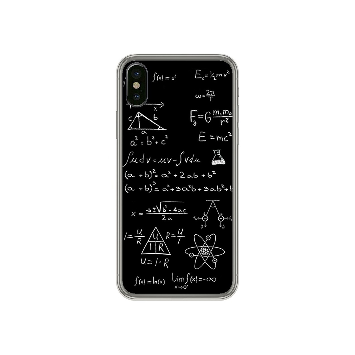 Funda Gel Tpu para Iphone X / XS Diseño Formulas Dibujos