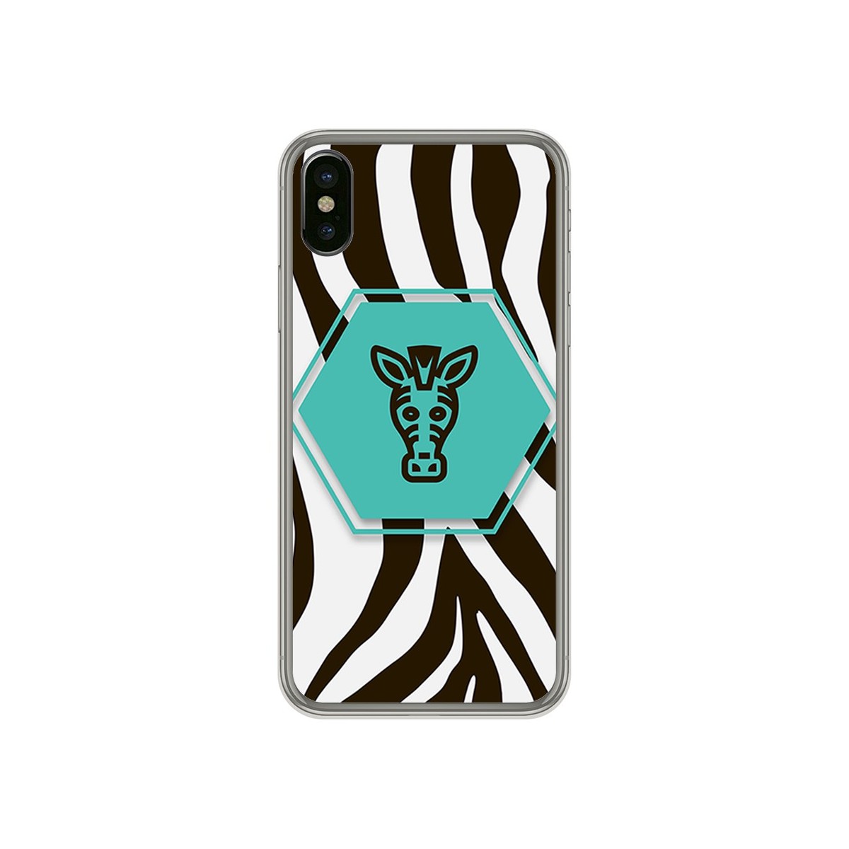 Funda Gel Tpu para Iphone X / XS Diseño Cebra Dibujos